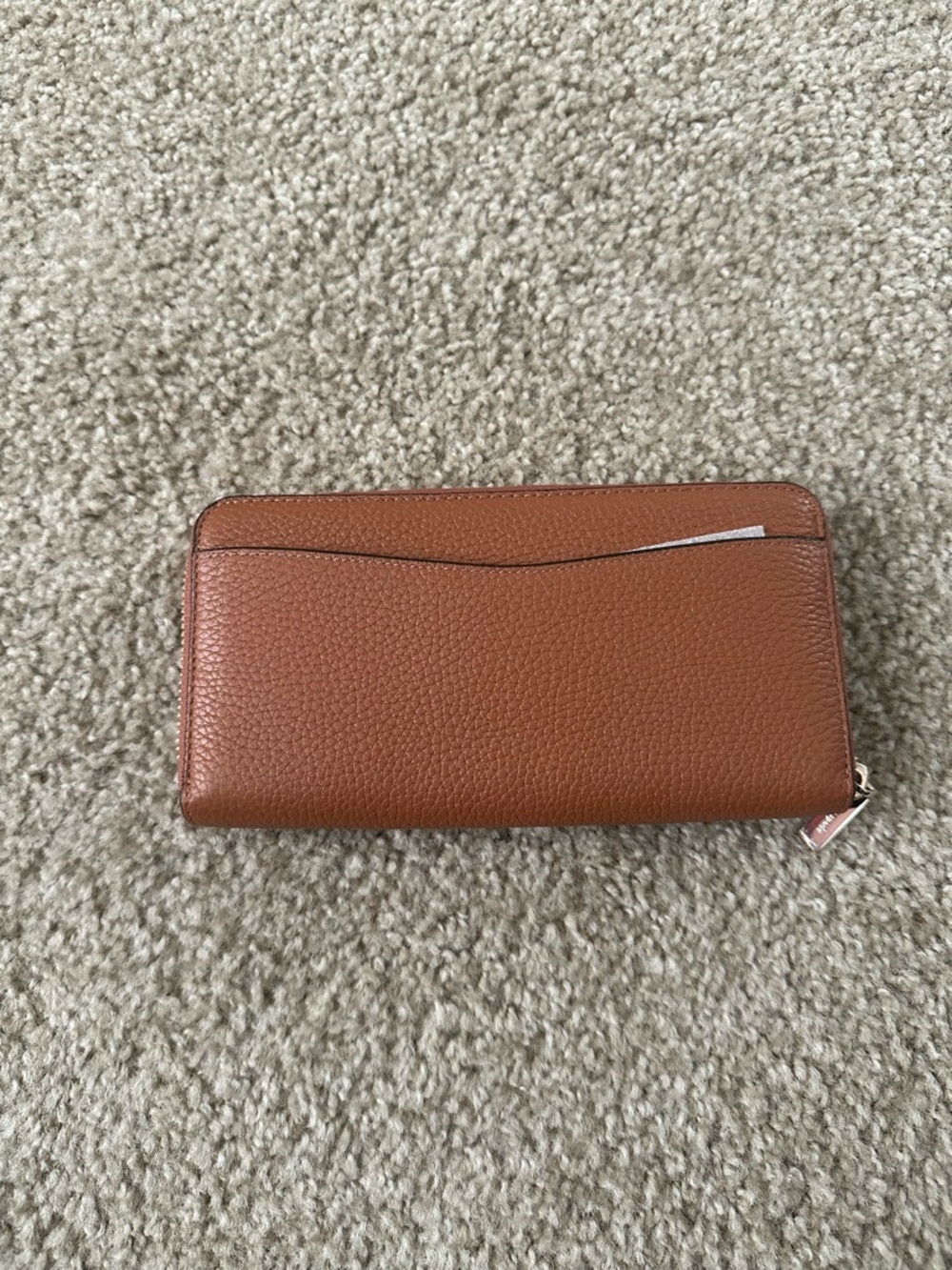 kate spade brown pebbled leather zip-around wallet - Picture 2 of 10